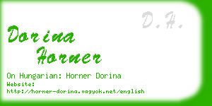 dorina horner business card